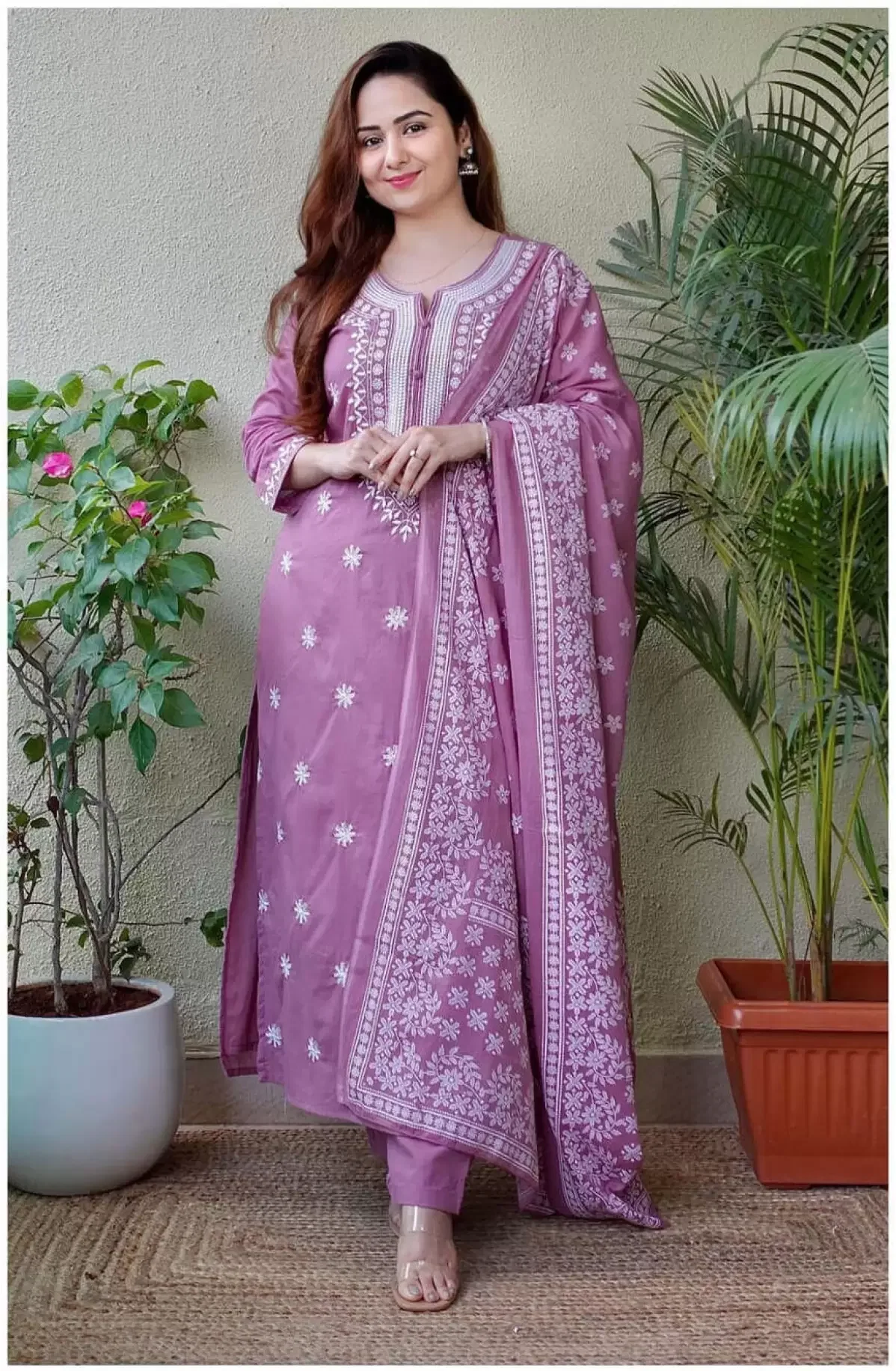 Dhruvi 444 Viscose Embroidery Kurti With Pant Dupatta Collection