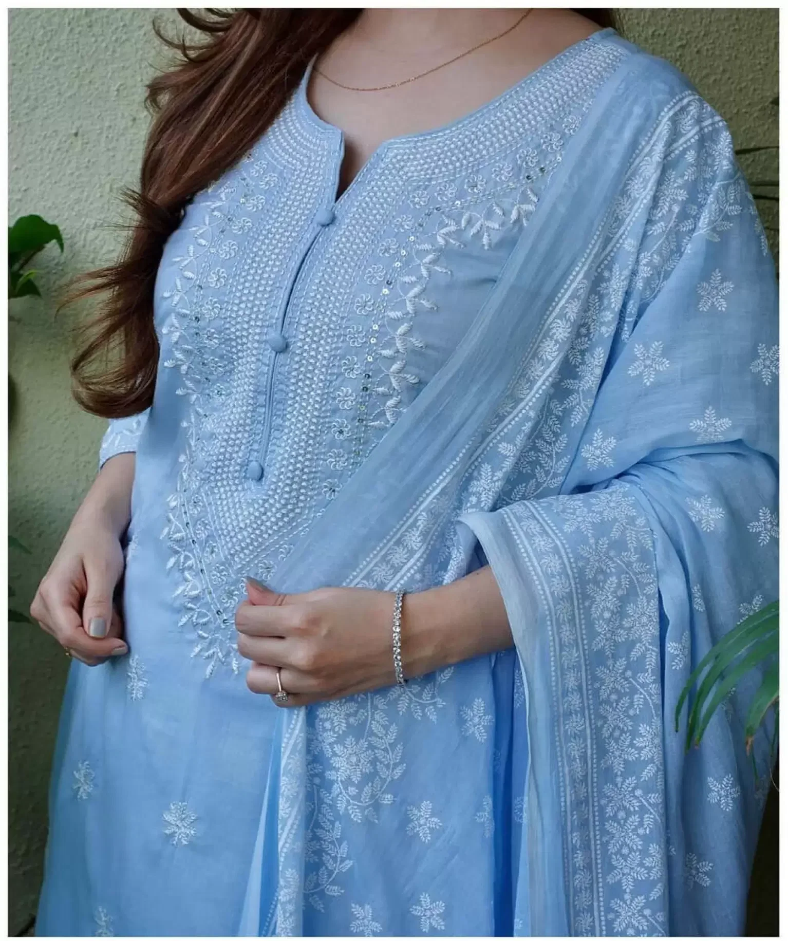 Dhruvi 445 Viscose Embroidery Kurti With Pant Dupatta Collection