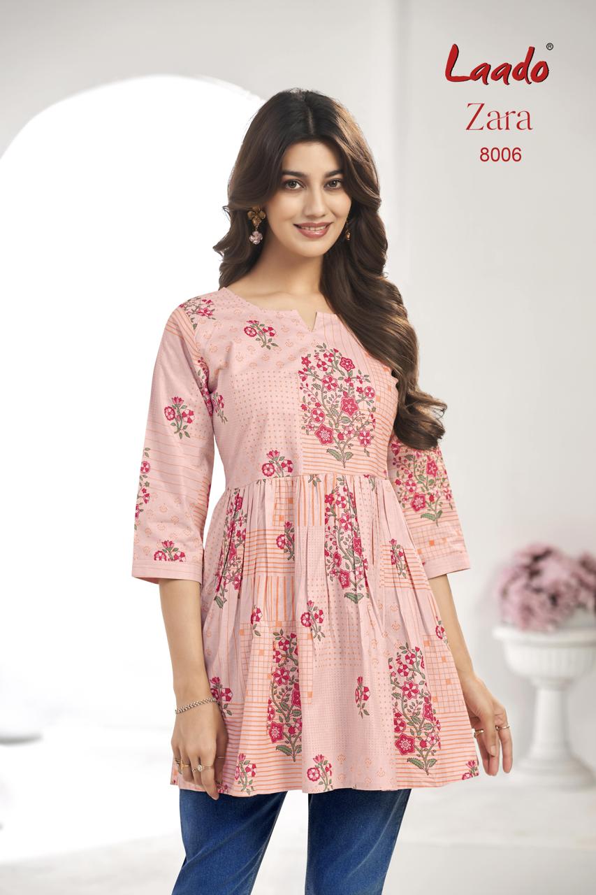 Laado Zara Vol 8 Cotton Printed Fancy Short Top Collection