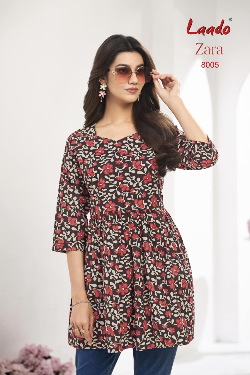 Laado Zara Vol 8 Cotton Printed Fancy Short Top Collection
