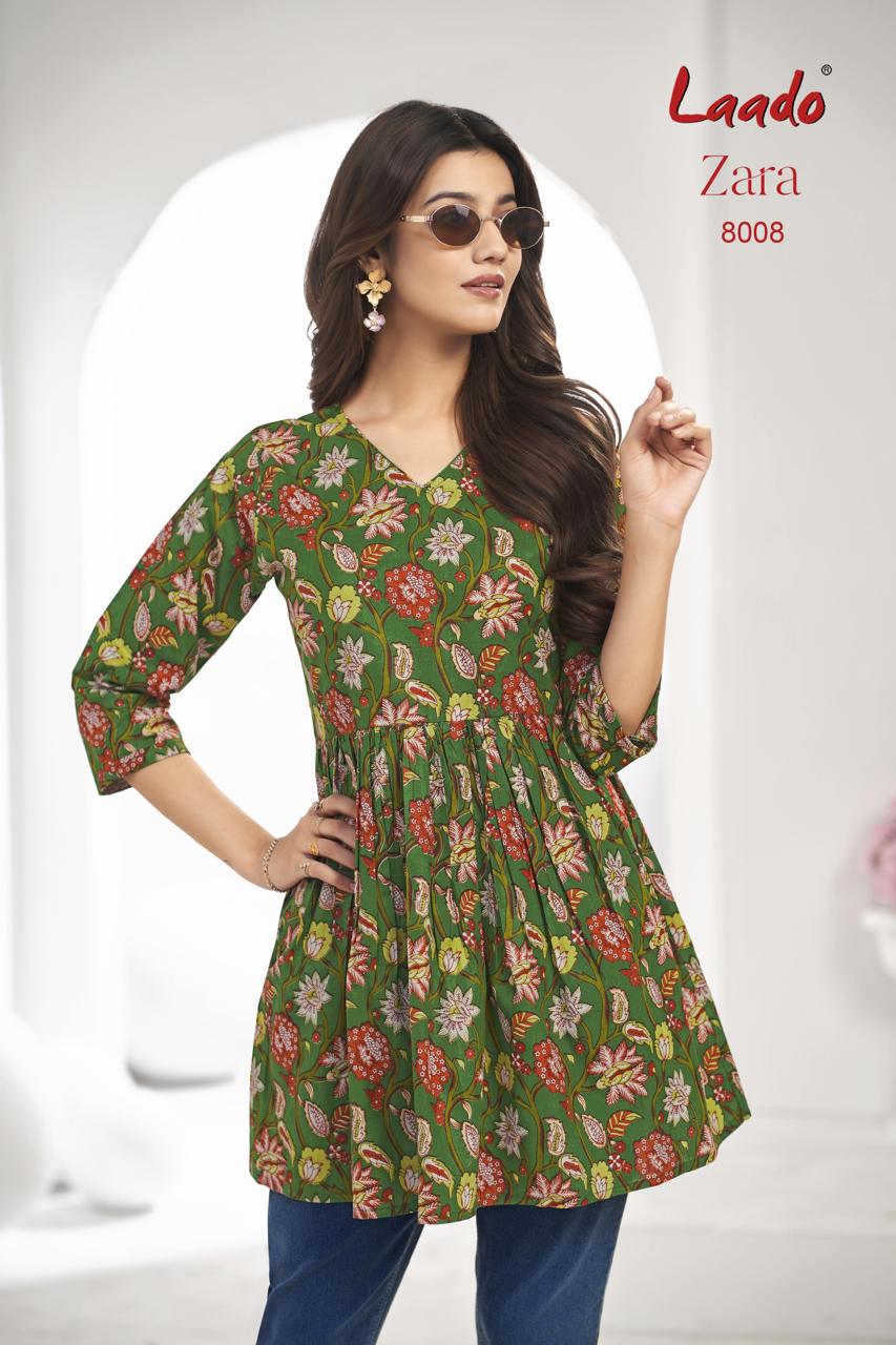 Laado Zara Vol 8 Cotton Printed Fancy Short Top Collection