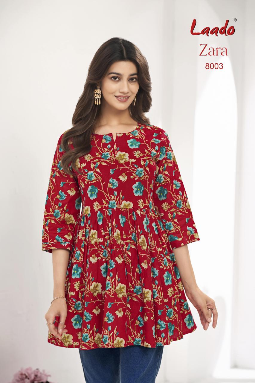 Laado Zara Vol 8 Cotton Printed Fancy Short Top Collection