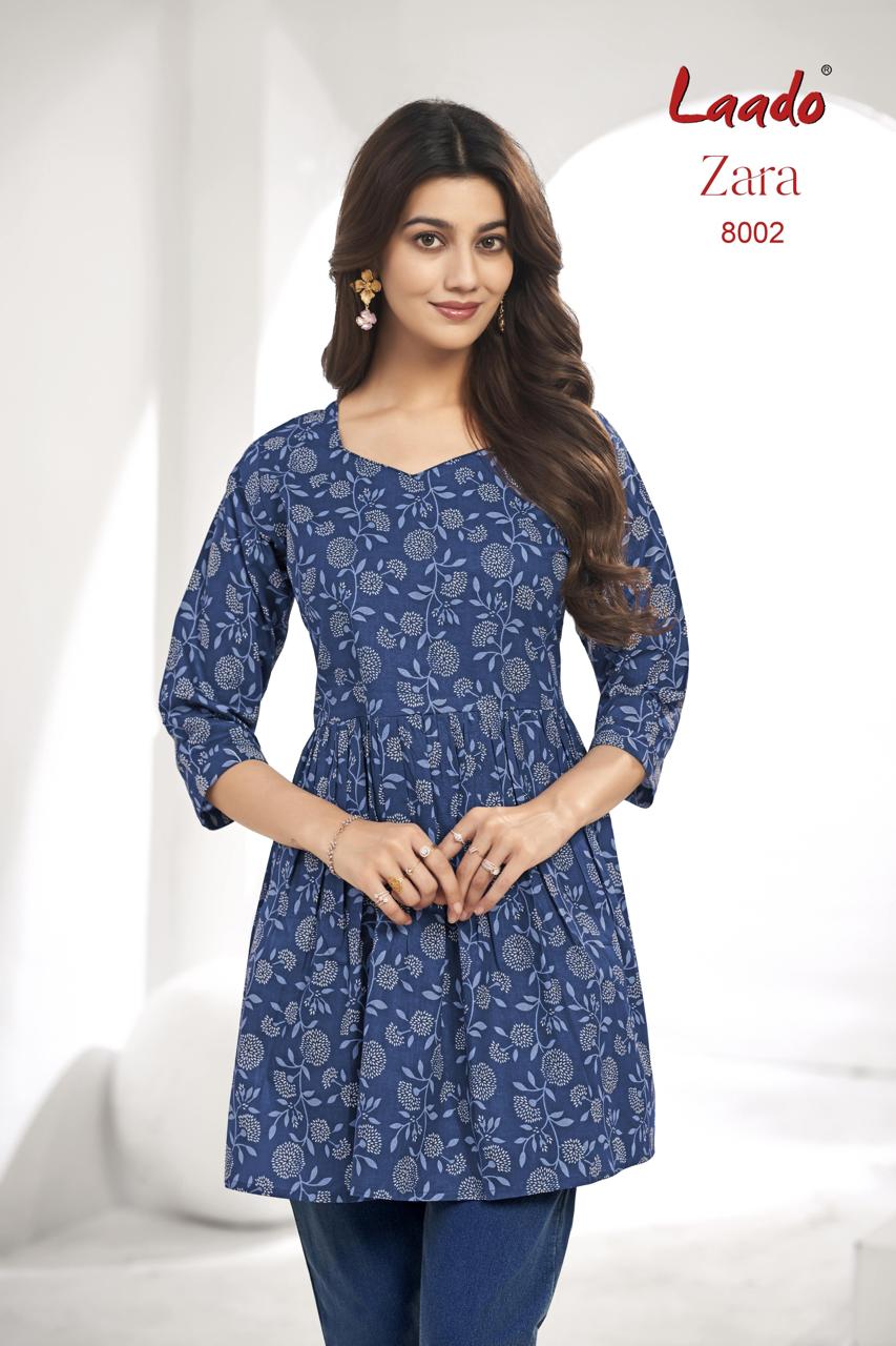 Laado Zara Vol 8 Cotton Printed Fancy Short Top Collection