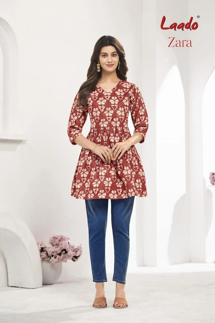 Laado Zara Vol 8 Cotton Printed Fancy Short Top Collection