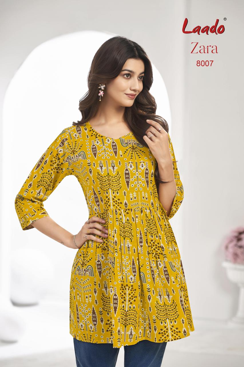 Laado Zara Vol 8 Cotton Printed Fancy Short Top Collection