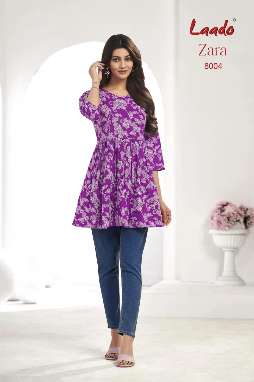 Laado Zara Vol 8 Cotton Printed Fancy Short Top Collection