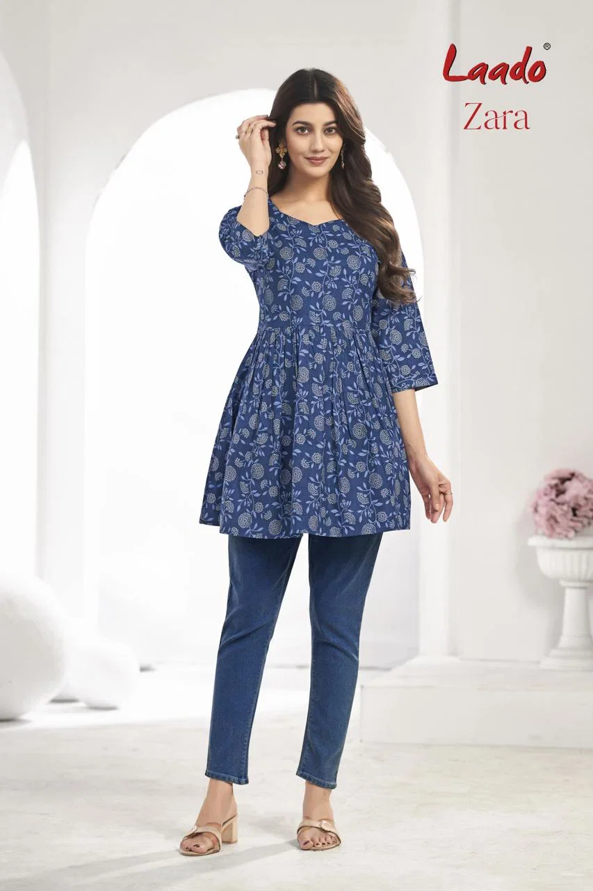 Laado Zara Vol 8 Cotton Printed Fancy Short Top Collection