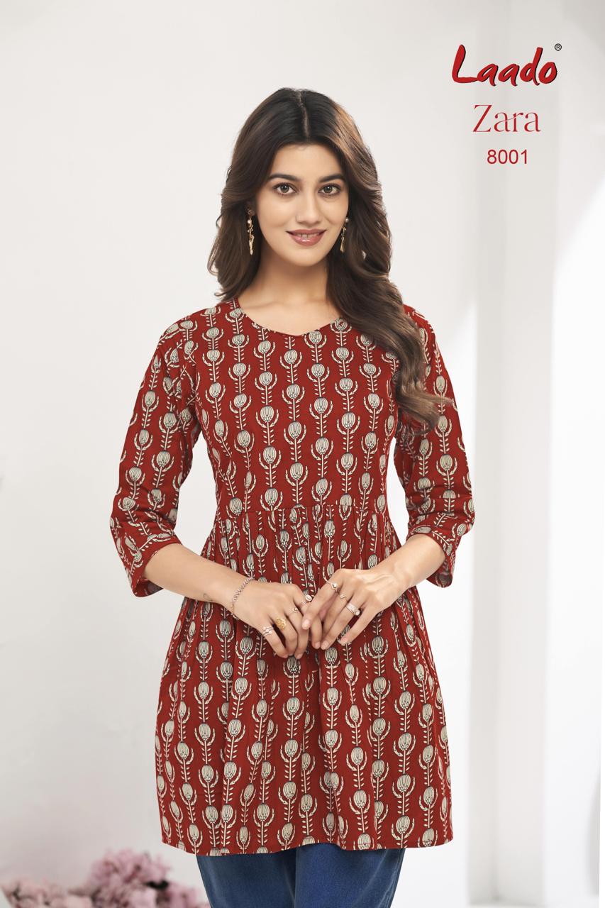 Laado Zara Vol 8 Cotton Printed Fancy Short Top Collection