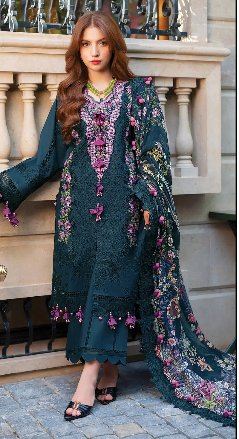 Elan E 35 Cambric Cotton Embroidered Salwar Kameez