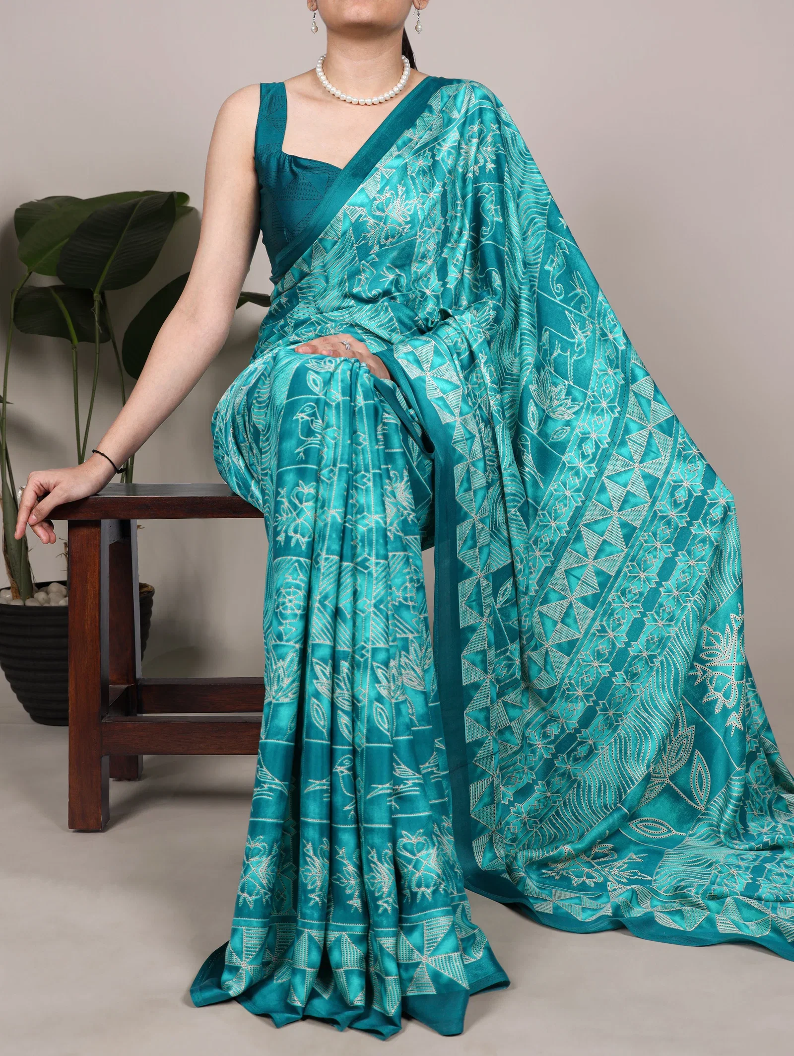 Taraa L 7206 Satin Silk Printed Party Wear Saree Collection