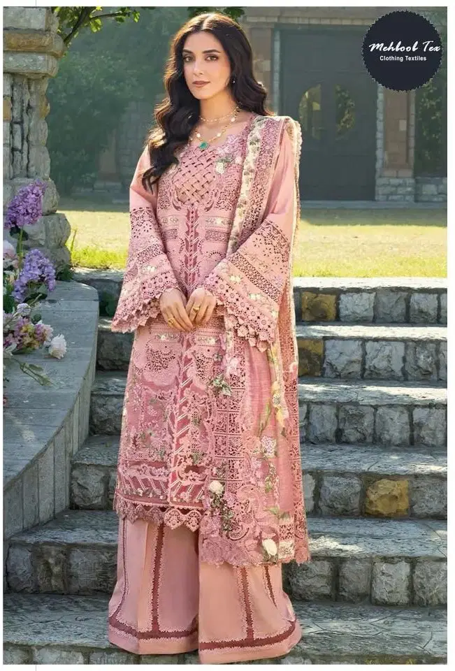 Mehboob Tex 2054 A And B Cambric Cotton Embroidered Salwar Kameez