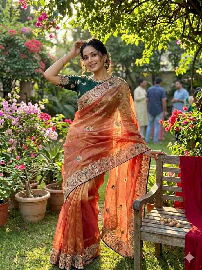 Kc 407 Sattin Silk Embroidered Designer Saree Collection