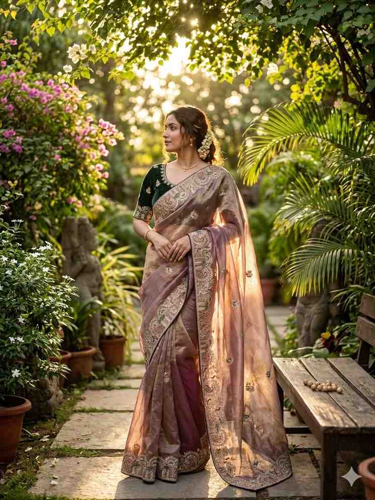 Kc 407 Sattin Silk Embroidered Designer Saree Collection