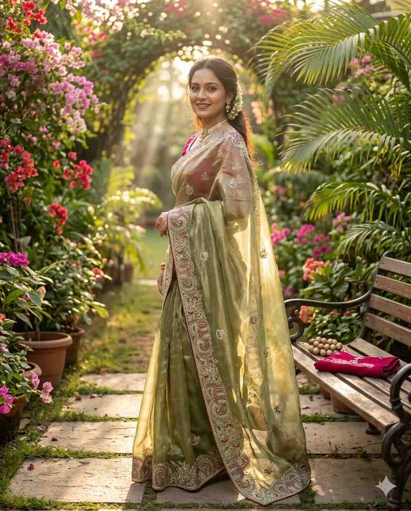 Kc 407 Sattin Silk Embroidered Designer Saree Collection