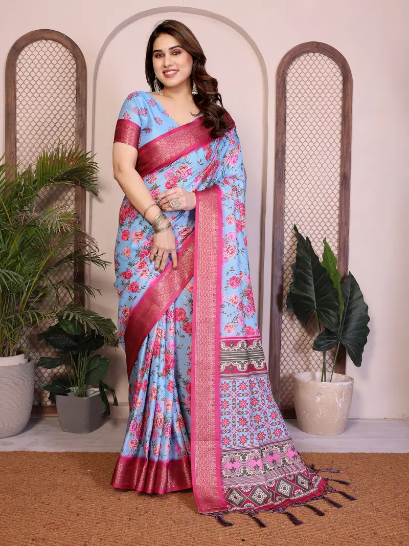 Aaxita 2 Cotton Silk Floral Printed Saree Collection
