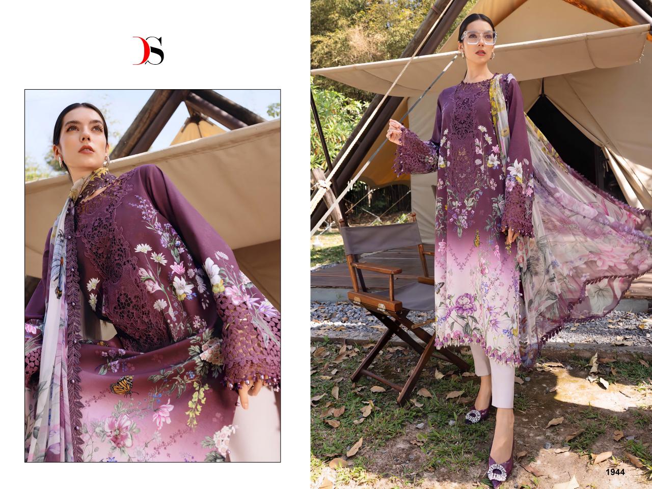 Deepsy Maria B M Print Vol 6 Cotton Dupatta Cotton Embroidery Salwar Kameez