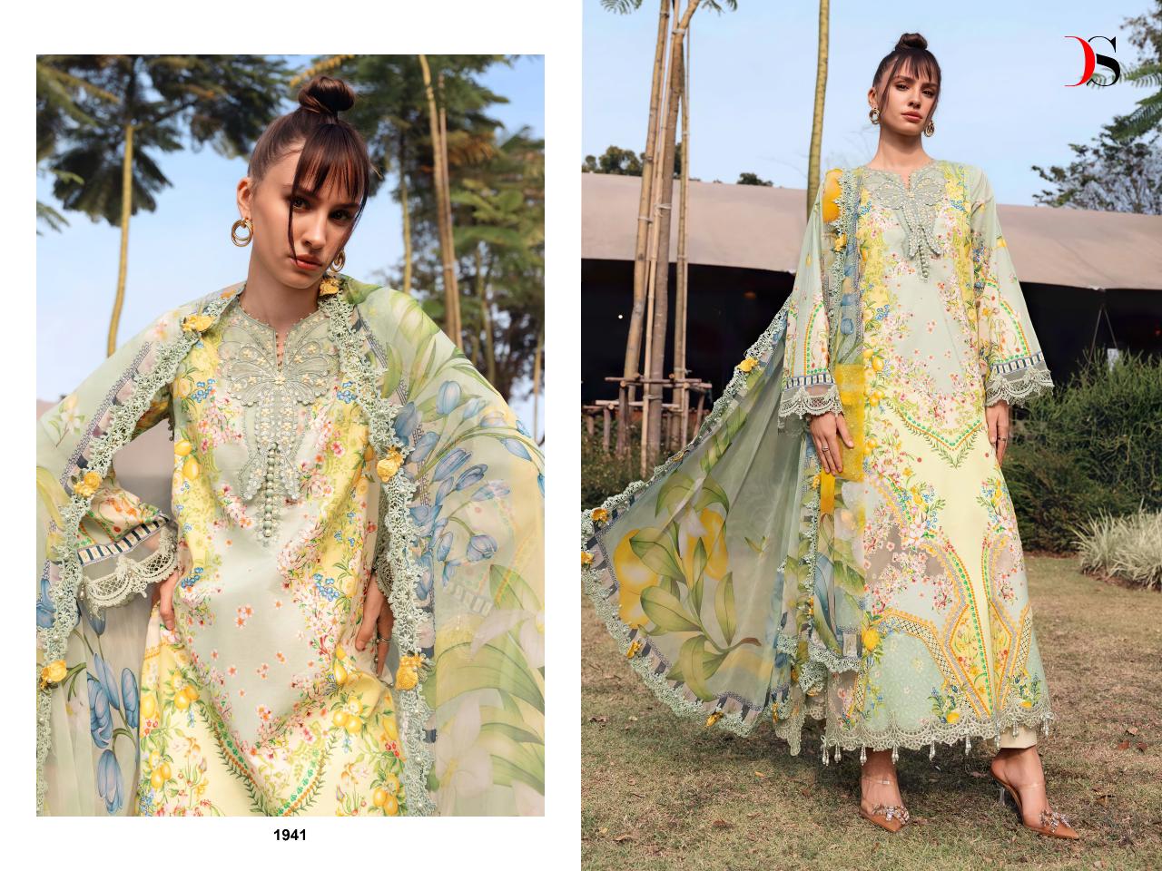 Deepsy Maria B M Print Vol 6 Cotton Dupatta Cotton Embroidery Salwar Kameez