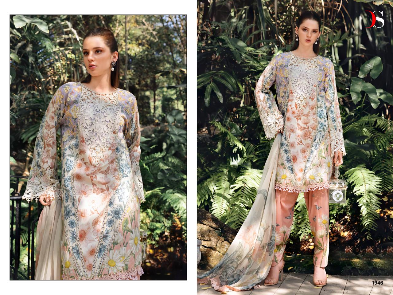 Deepsy Maria B M Print Vol 6 Cotton Dupatta Cotton Embroidery Salwar Kameez