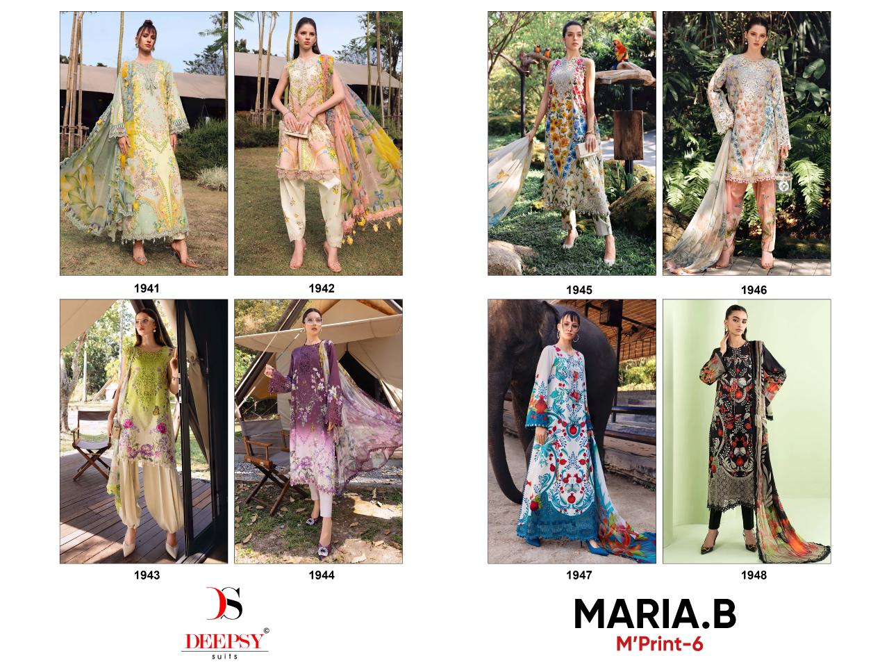 Deepsy Maria B M Print Vol 6 Cotton Dupatta Cotton Embroidery Salwar Kameez