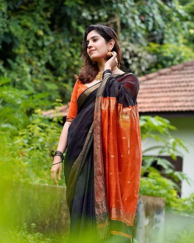 Soft Silk 5056 Linen Slub With Weaving Worked Saree Collection