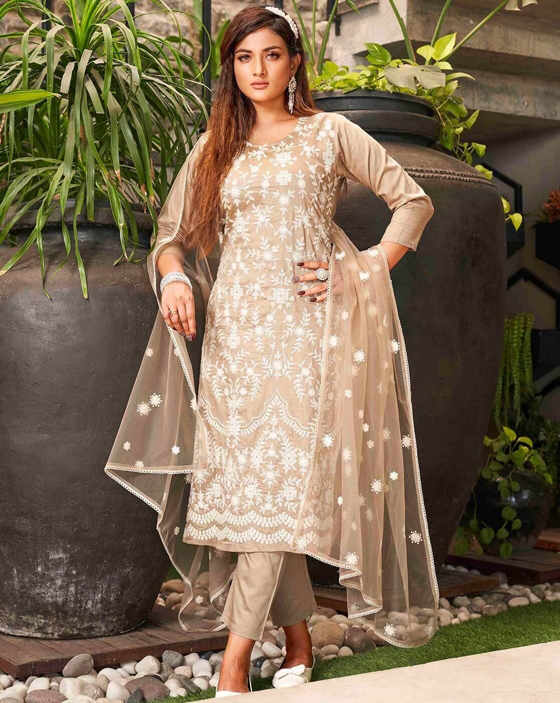Navya Kurti 253 Party Wear Embroidery Worked Silk Blend Kurti with Bottom and Dupatta