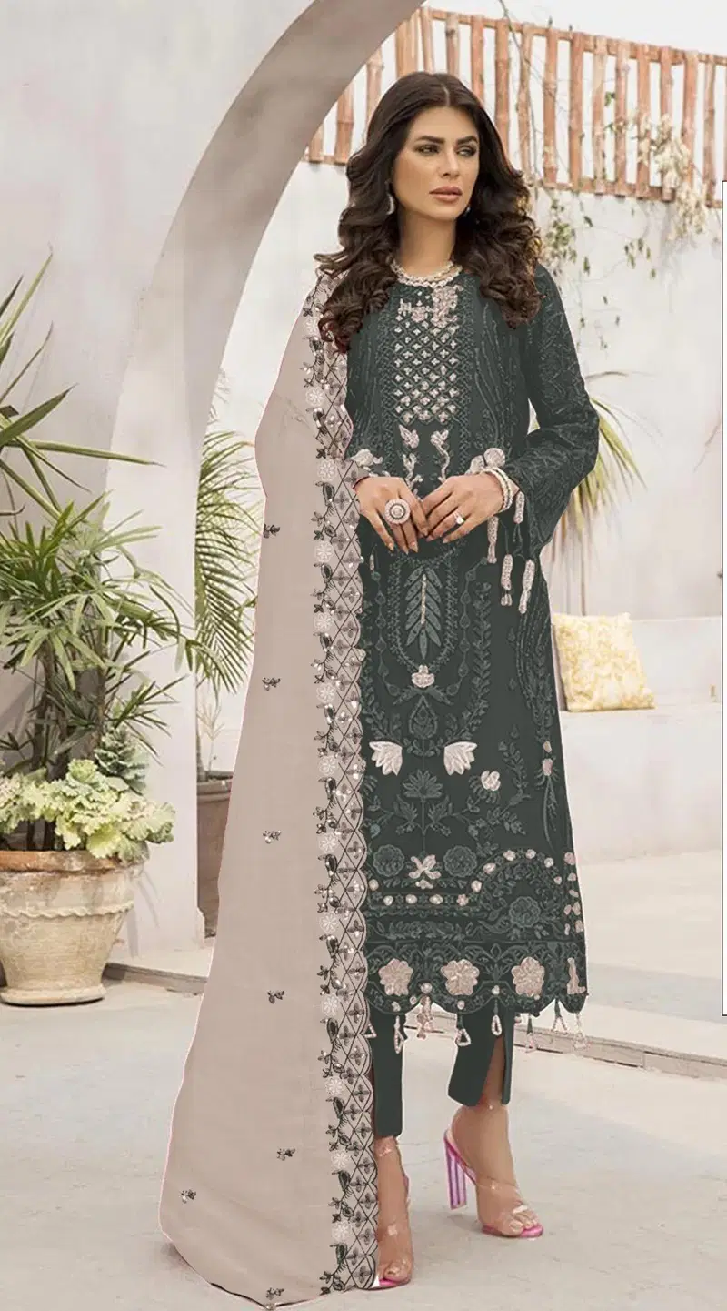Mah E Rooh 5154 A To F Georgette Embroidered Salwar Kameez