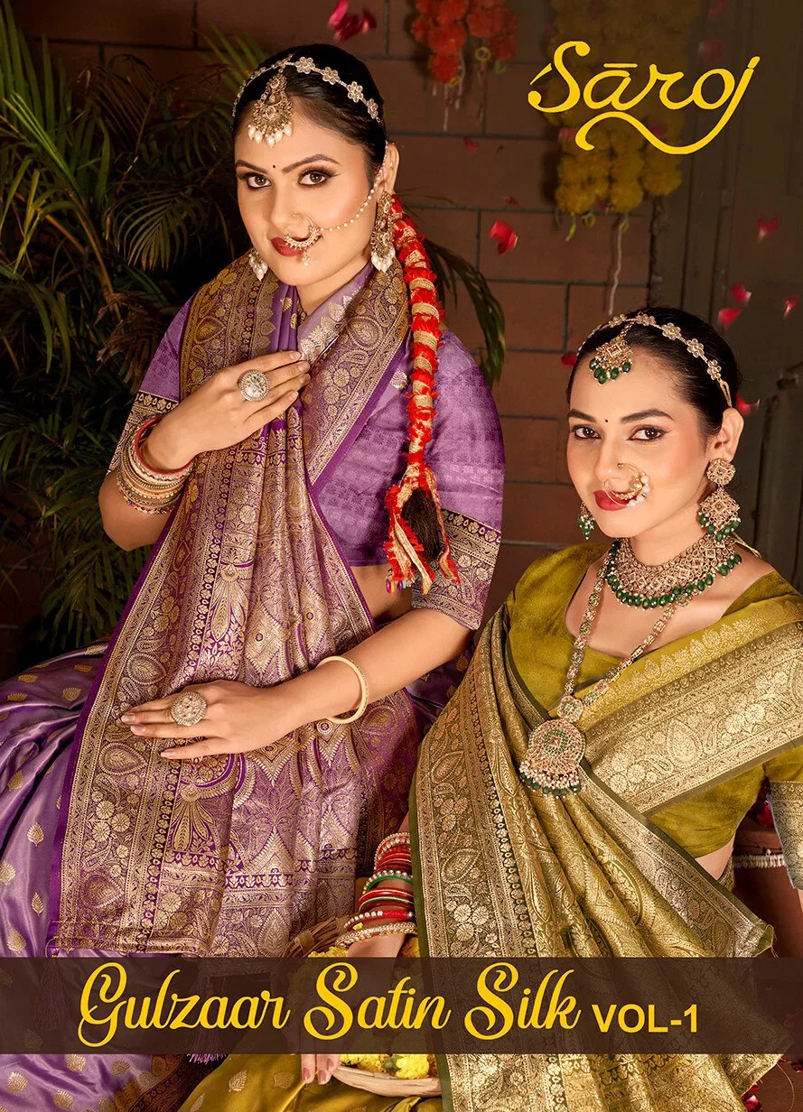 Saroj Gulzaar Satin Silk Vol 1 Satin Silk Saree Collection