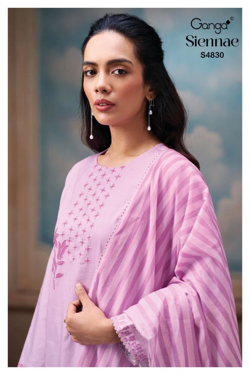 Ganga Siennae 4830 Cotton Printed With Embroidered Salwar Kameez