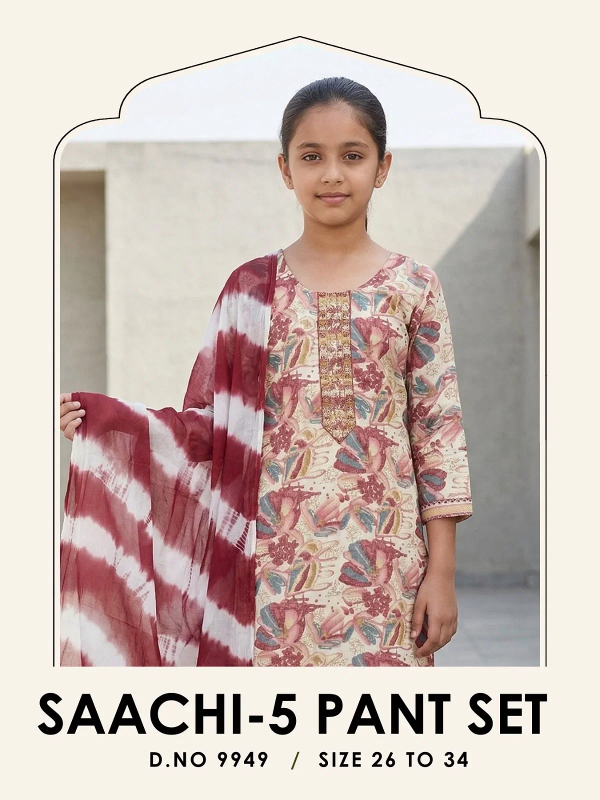 Saachi 9949 Capsule Printed Kids Kurti And Bottom Dupatta Collection
