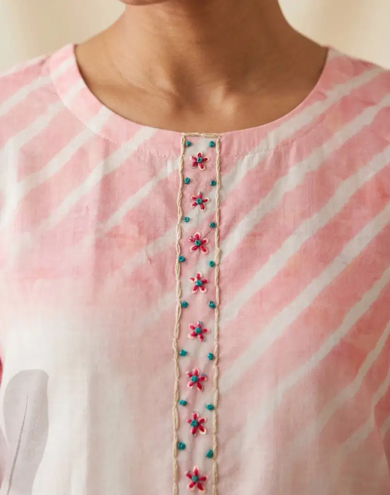 Roohaa Vol 23 Premium Rayon Cotton Digital With Handworked Kurti With Bottom Dupatta