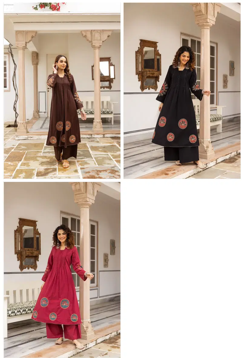 Naisha K 981 Embroidered Kurti With Bottom Collection
