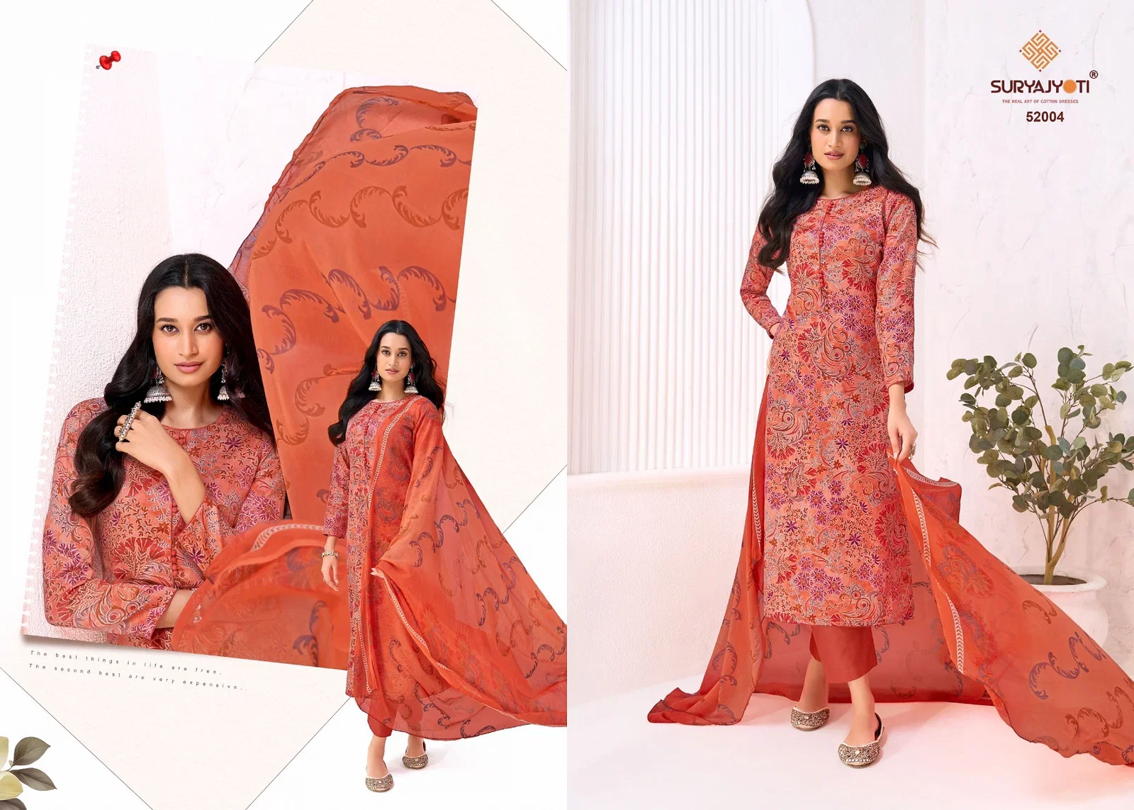 Suryajyoti Naishaa Vol 52 Jaam Satin Printed Dress Material Collection