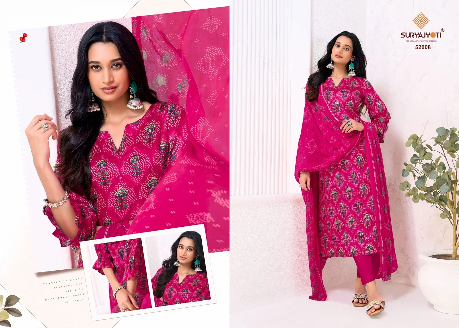 Suryajyoti Naishaa Vol 52 Jaam Satin Printed Dress Material Collection