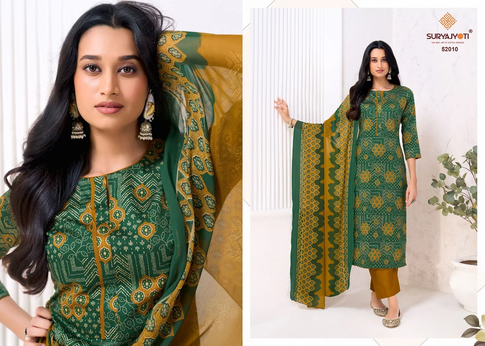Suryajyoti Naishaa Vol 52 Jaam Satin Printed Dress Material Collection