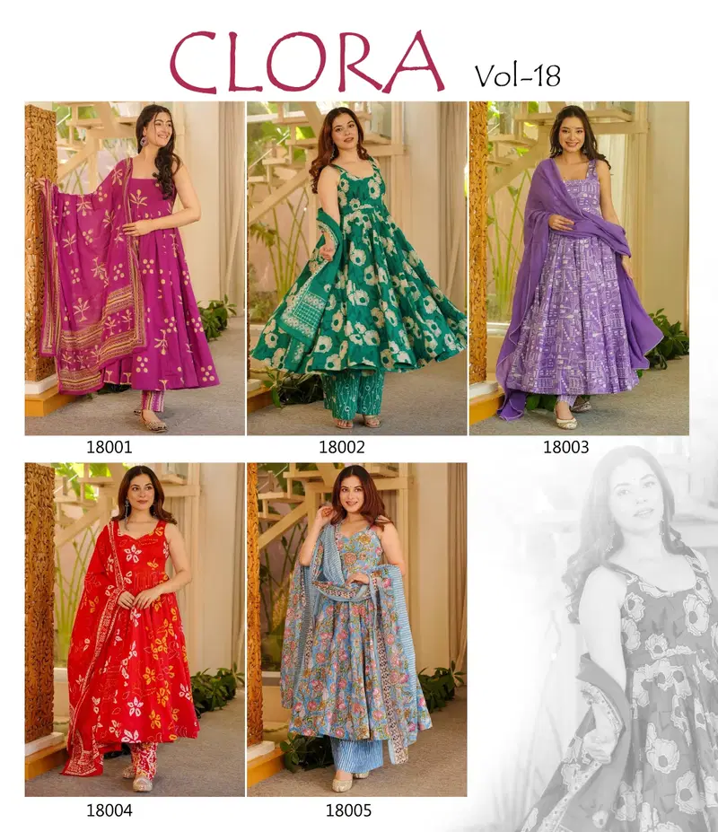 Clora Vol 18 Muslin Digital Printed Kurti With Bottom Dupatta