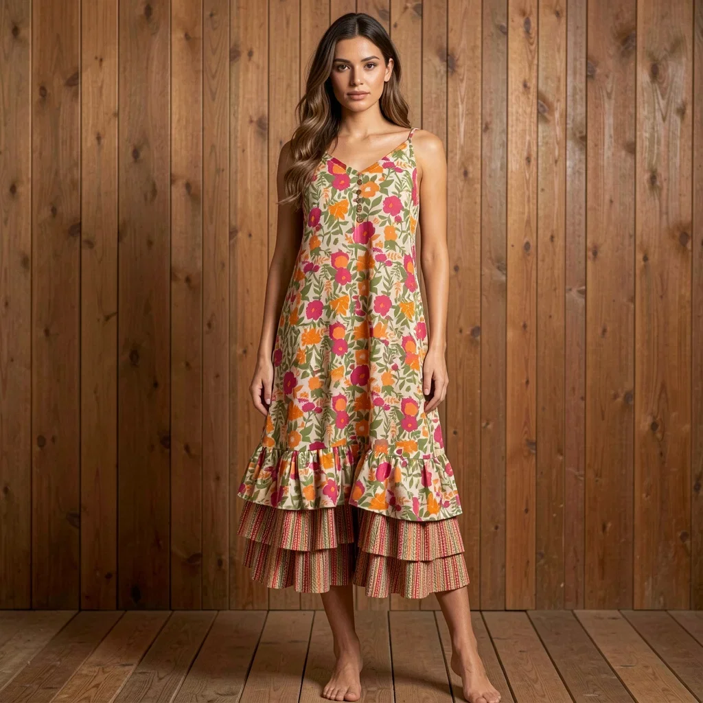 Naisha K 982 Cotton Printed Flair One Piece Collection