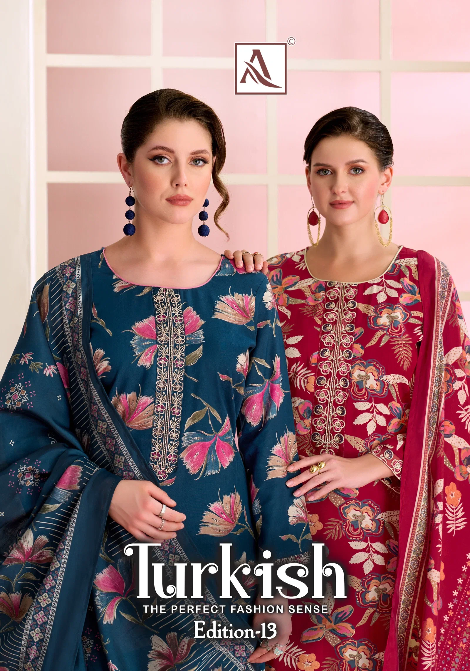 Alok Turkish Edition 13 Viscose Rayon Printed Dress Material