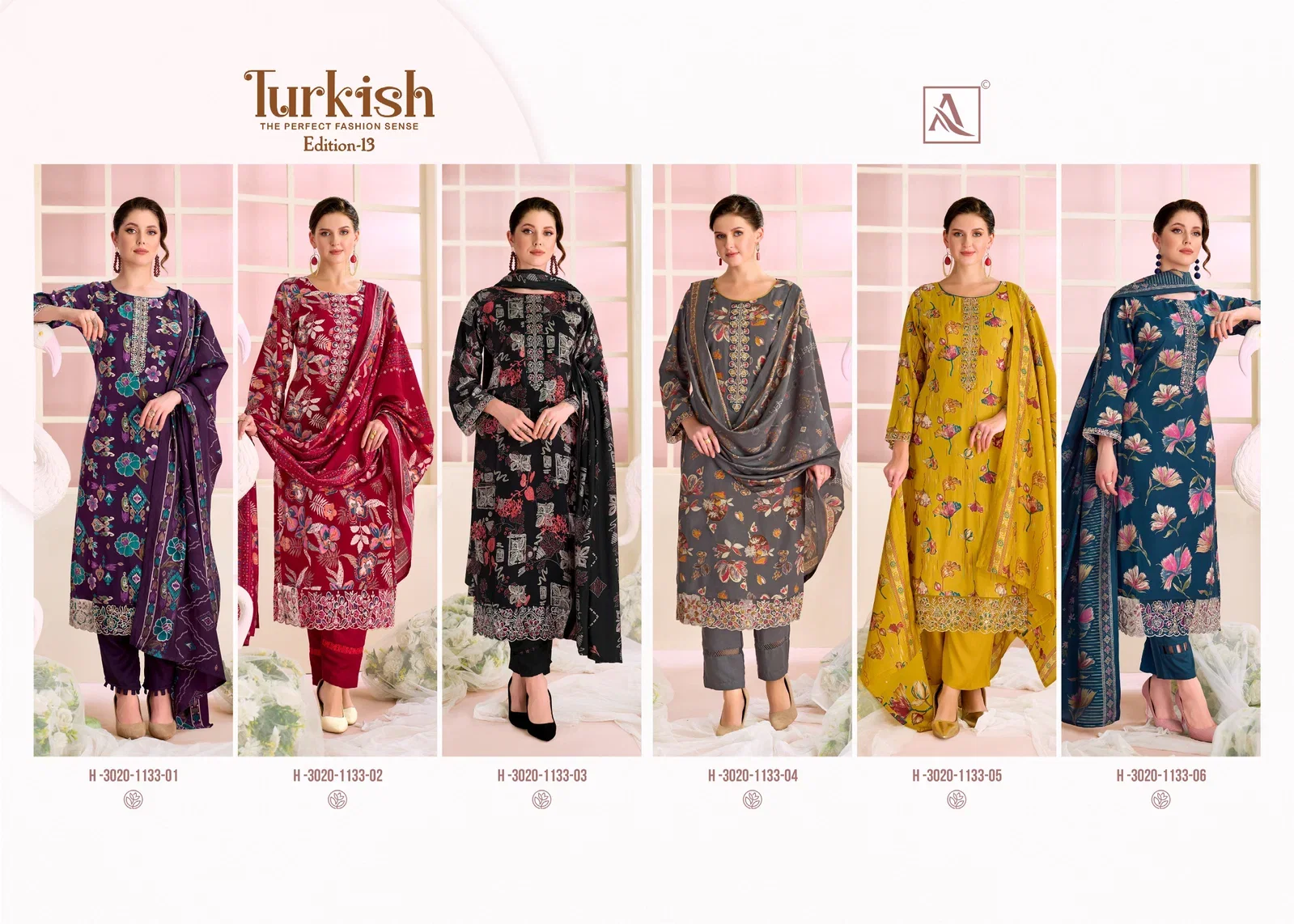 Alok Turkish Edition 13 Viscose Rayon Printed Dress Material