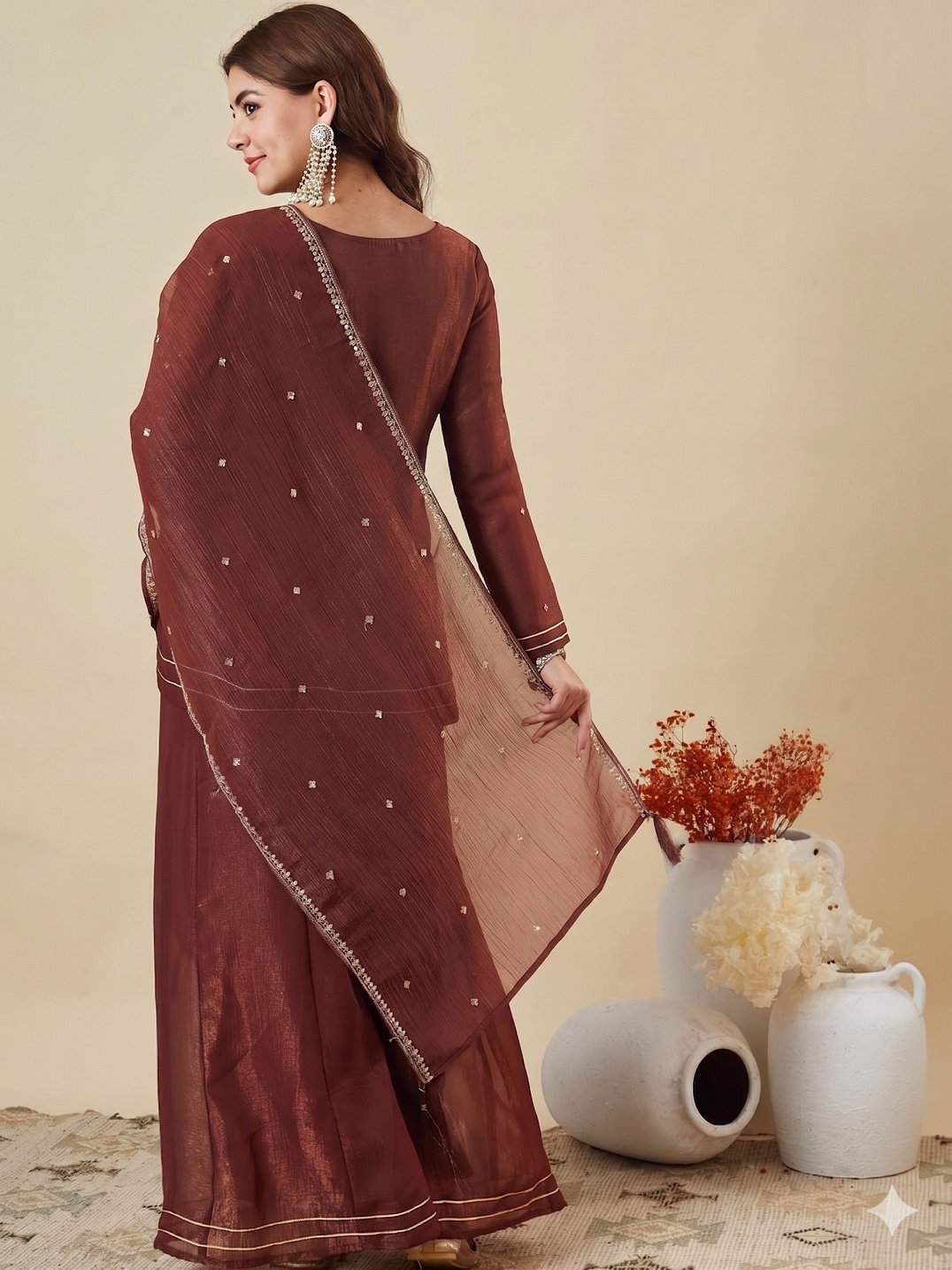 Navya Kurti 254 Party Wear Embroidery Worked Silk Blend Kurti with Bottom and Dupatta