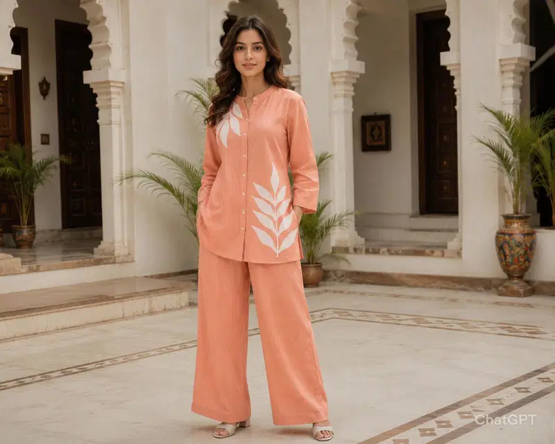 Naisha K 984 Cotton Embroidered Co Ord Set Collection