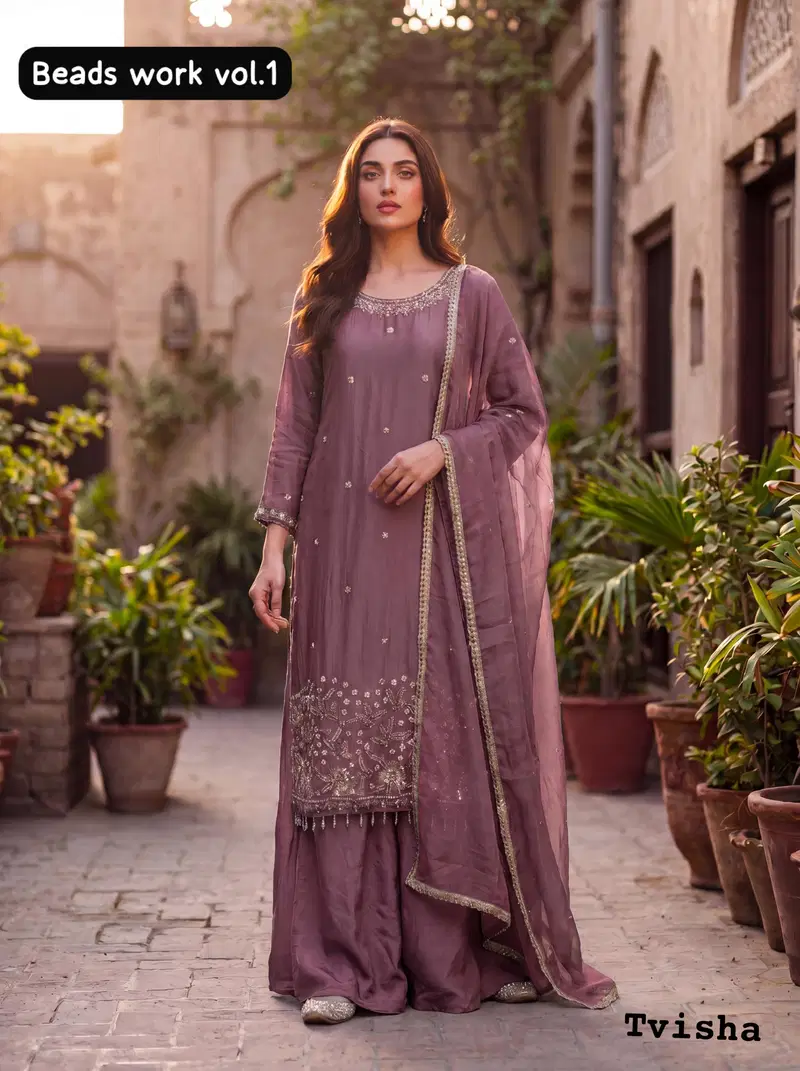 Beads Work Vol 1 Rangoli Crush Embroidered Salwar Kameez