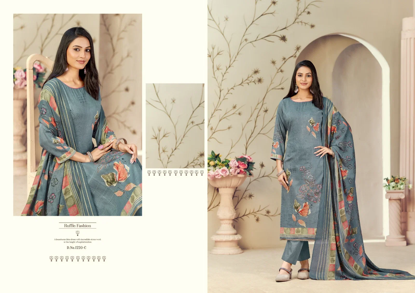 Radhika Azara Kayka 1220 A To D Zam Cottom Designer Printed Dress Materials