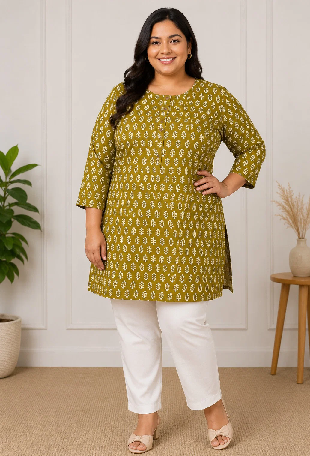 Top New Jaipuru Plus Size RJ Ps Cotton Short Kurti Collection