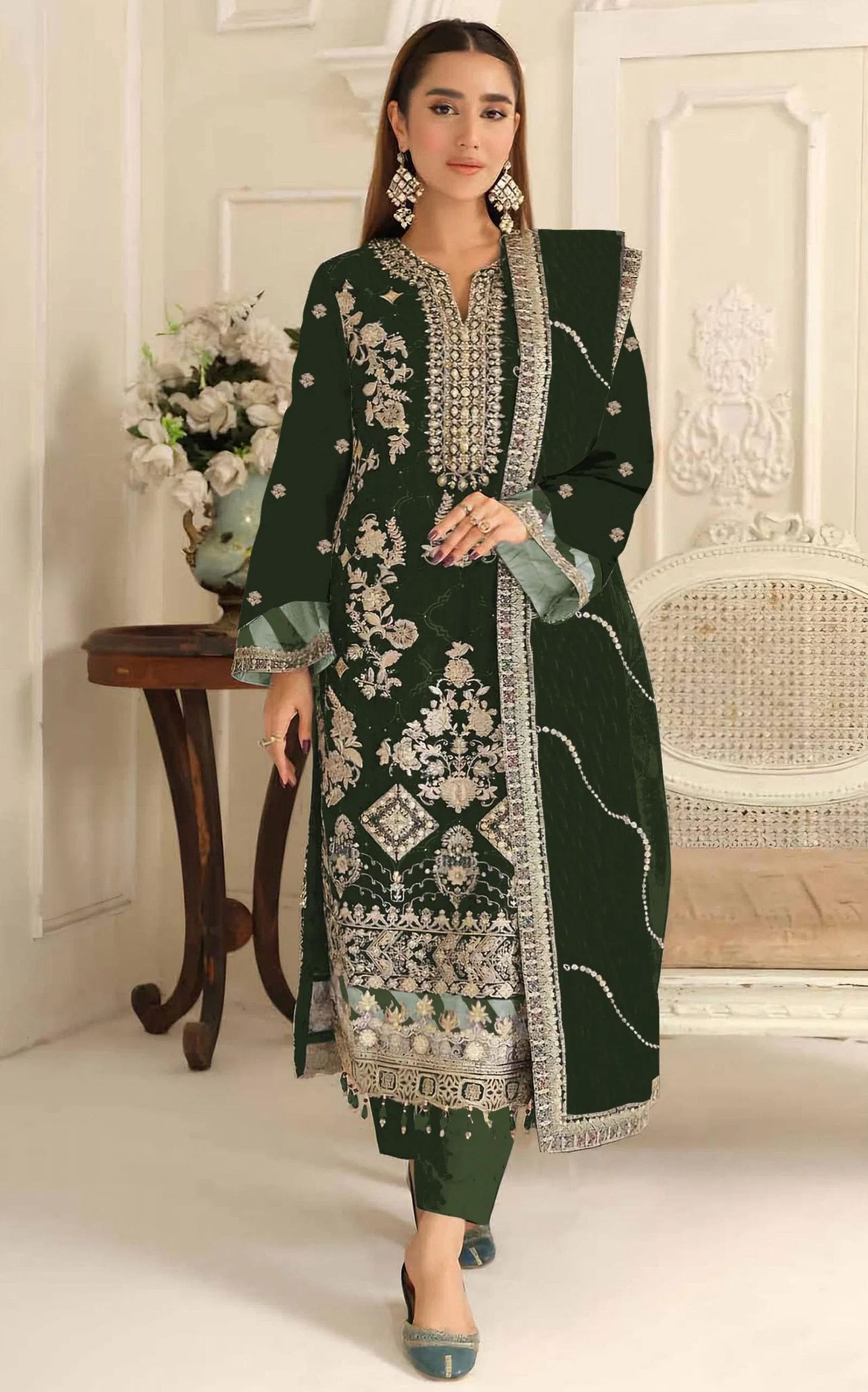Mah E Rooh 4238 A To D Rangoli Crush Embroidered Salwar Kameez