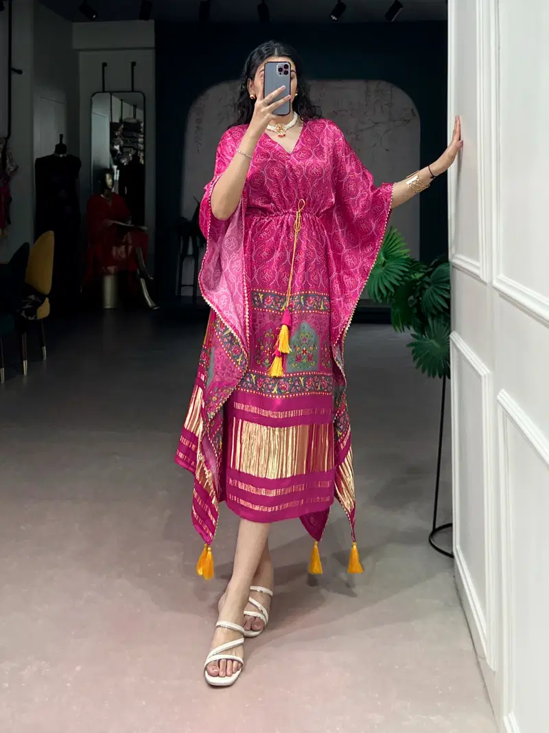 Taraa L 3003 Pure Gaji Silk Digital Printed Kaftan Collection