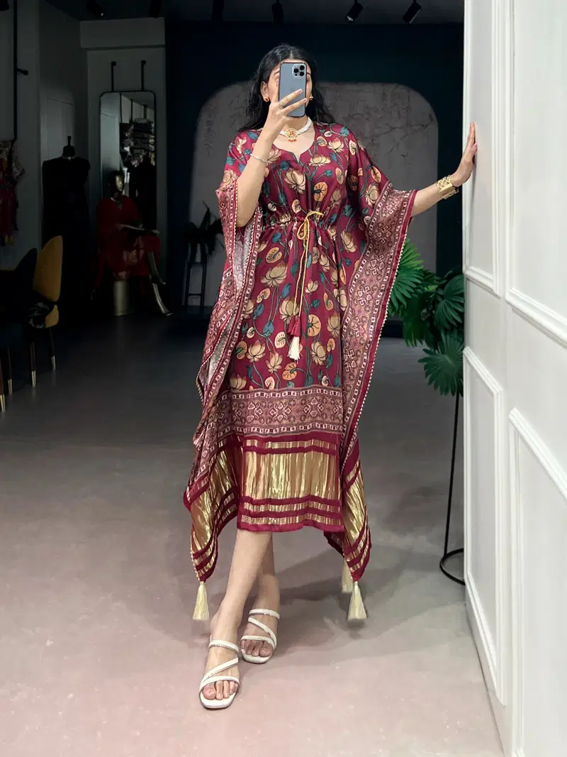 Taraa L 3003 Pure Gaji Silk Digital Printed Kaftan Collection