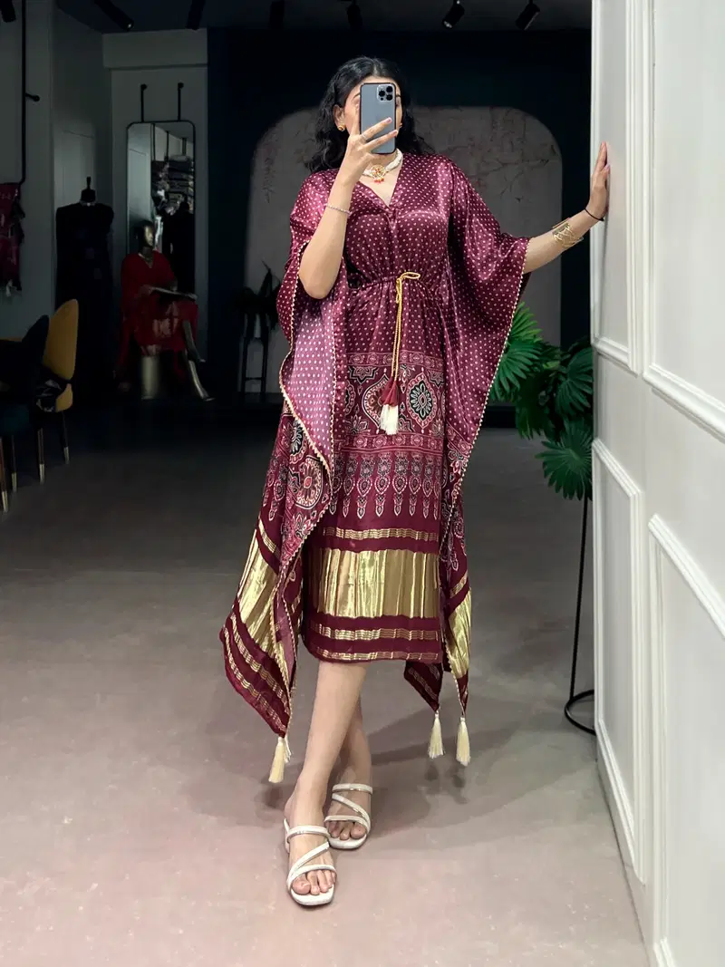Taraa L 3003 Pure Gaji Silk Digital Printed Kaftan Collection