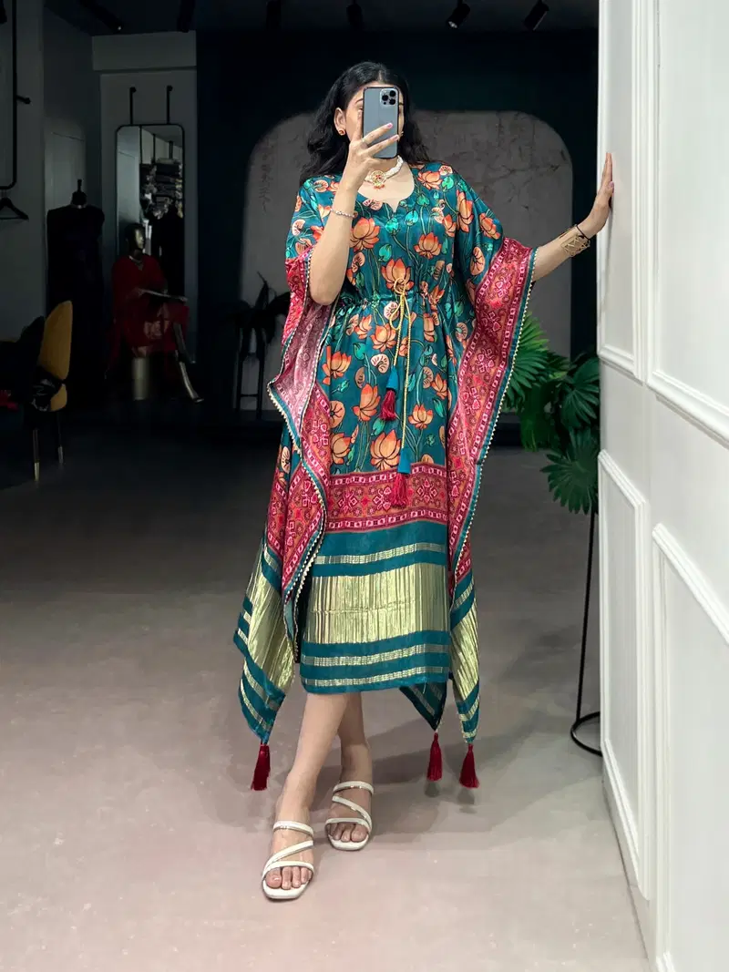 Taraa L 3003 Pure Gaji Silk Digital Printed Kaftan Collection