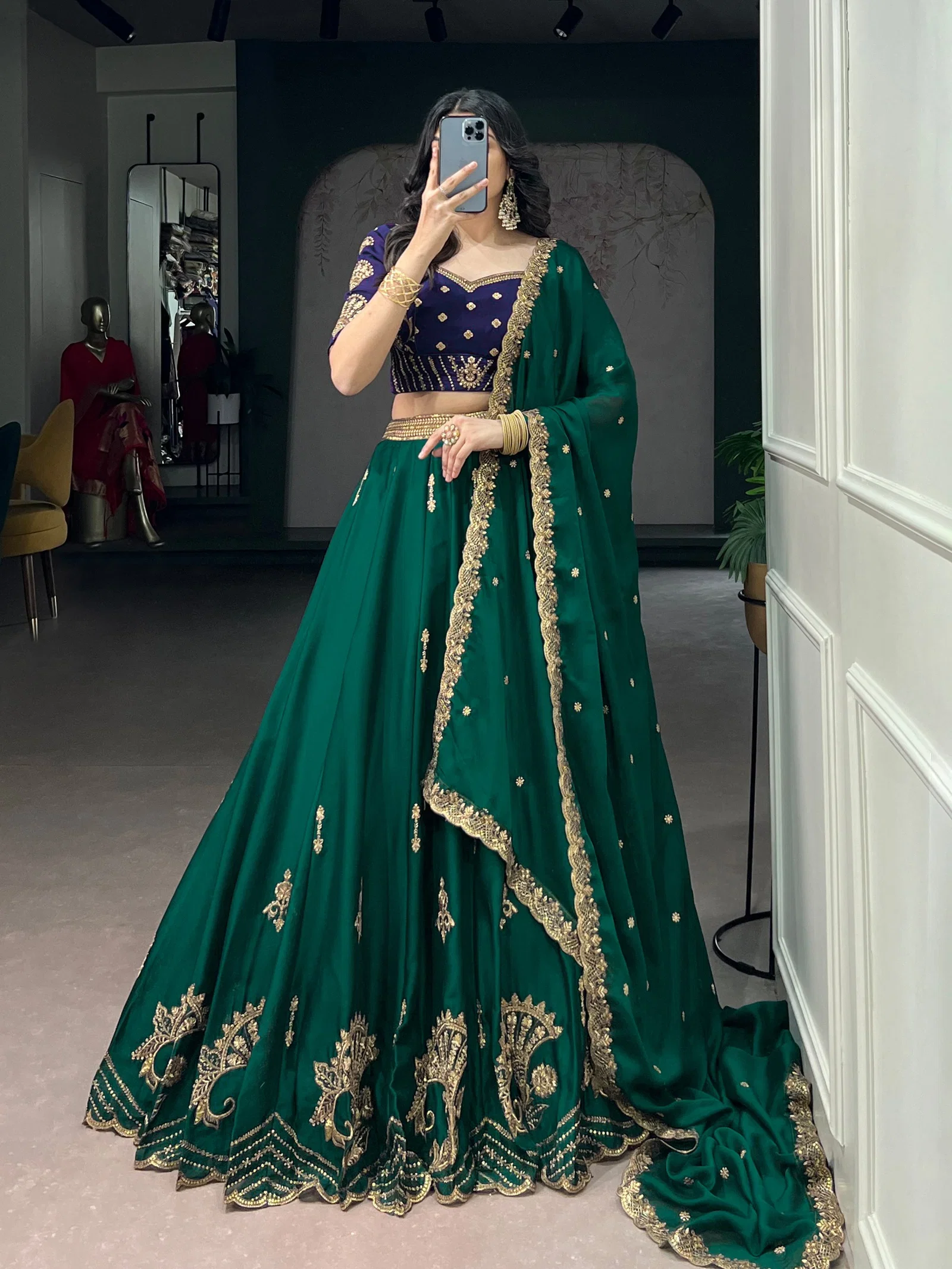 Taraa L 1351 Rangoli Silk Thread Embroidered Lehenga Choli