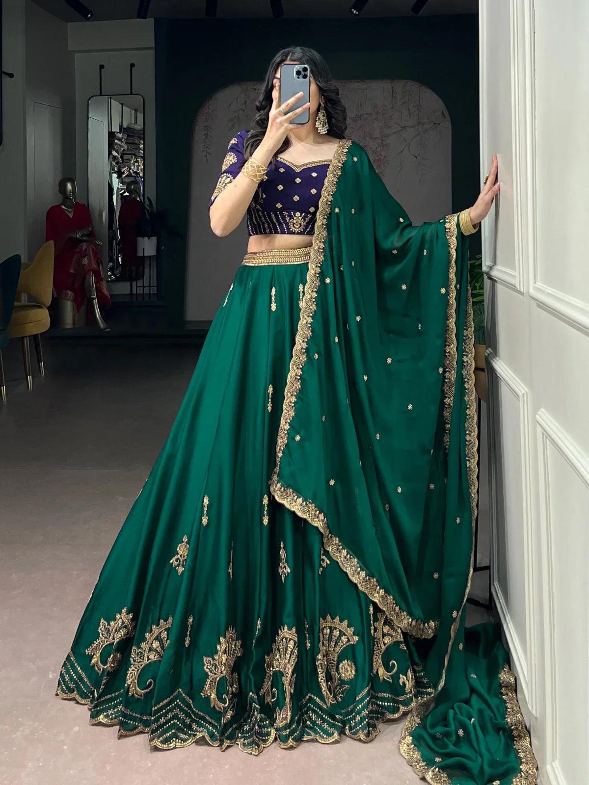Taraa L 1351 Rangoli Silk Thread Embroidered Lehenga Choli